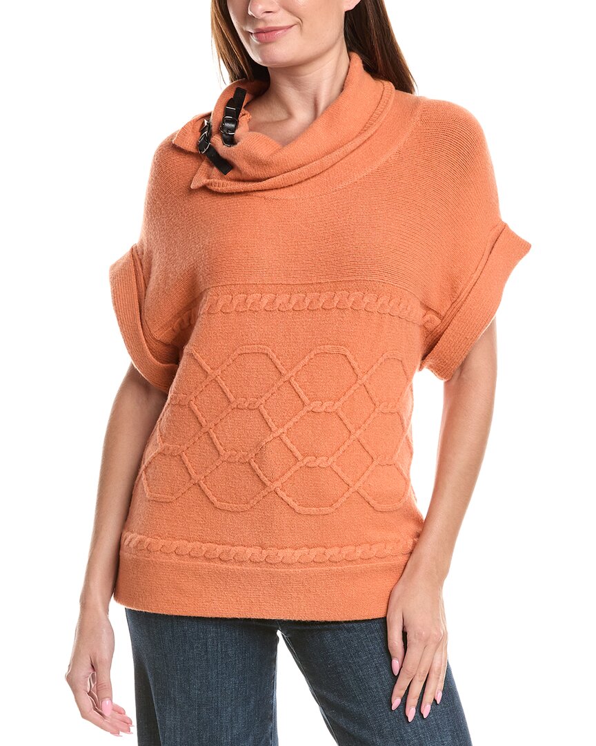 Picadilly Cable Knit Sweater In Terracota In Brown