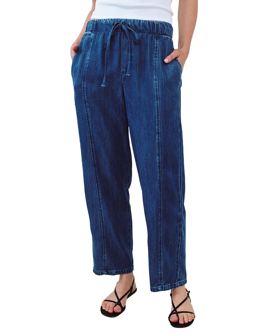 Bella Dahl Seamed Soft Barrel Pant In Blue