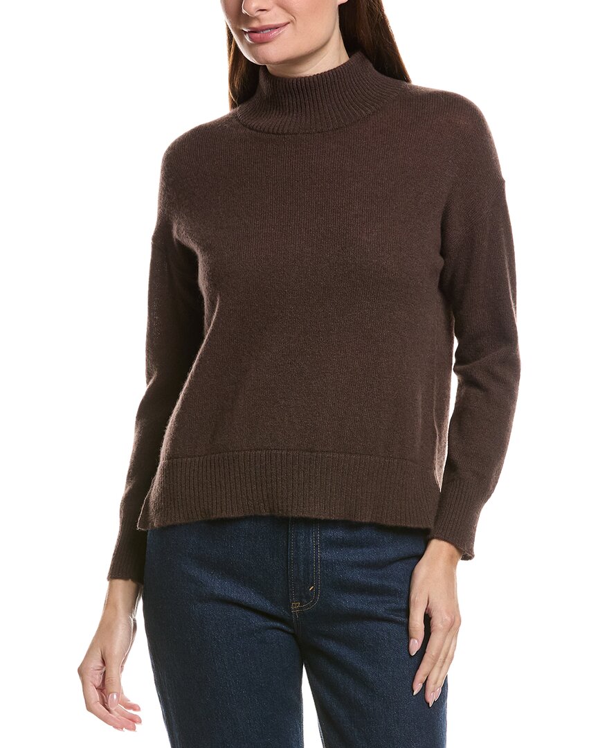 Hannah Rose Basic Mock Neck 100% Cashmere Sweater