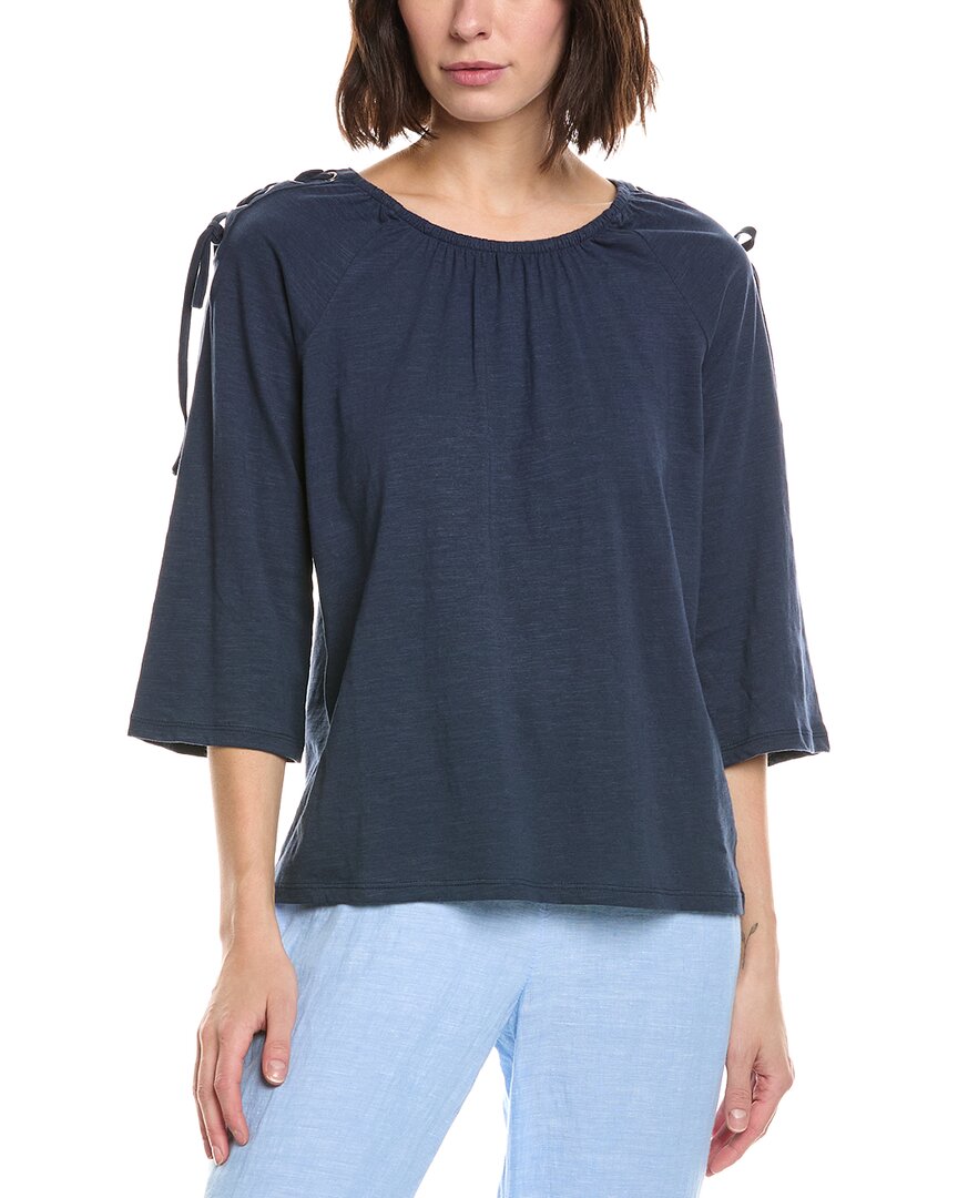 Stella Parker Emily Raglan Top In Navy