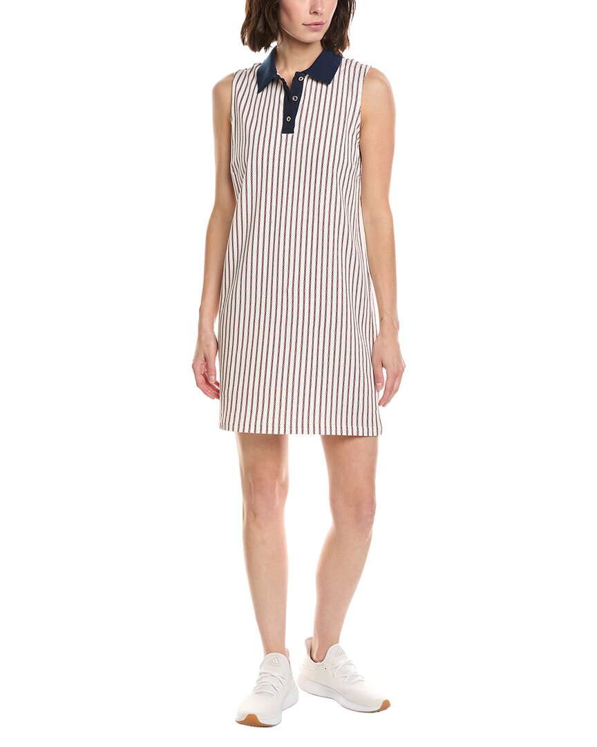 Stella Parker Edie Contrast Collar Polo Shirtdress In Red
