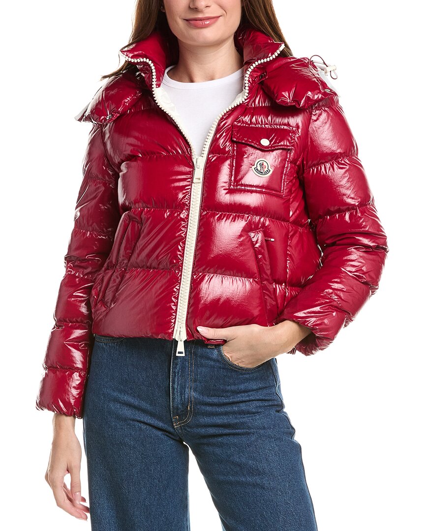 Moncler Andro Down Puffer Jacket In Red