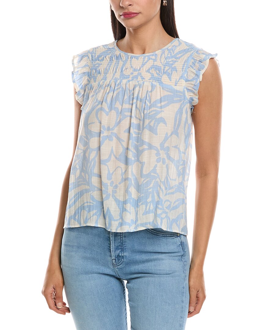 Nanette Lepore Nanette  Short Sleeve Blouse In Blue