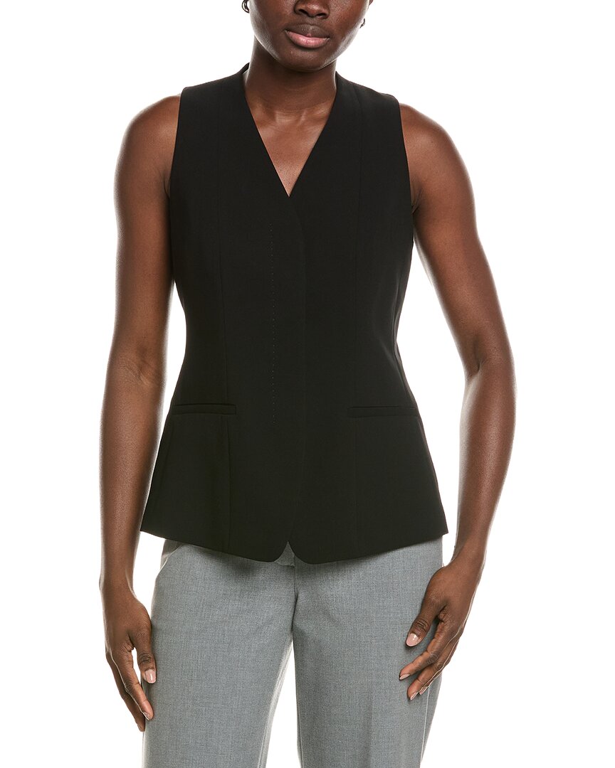 Lafayette 148 New York Fitted Vest In Black