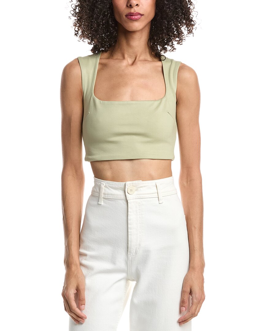 Guizio Celestial Stretch Top In Green
