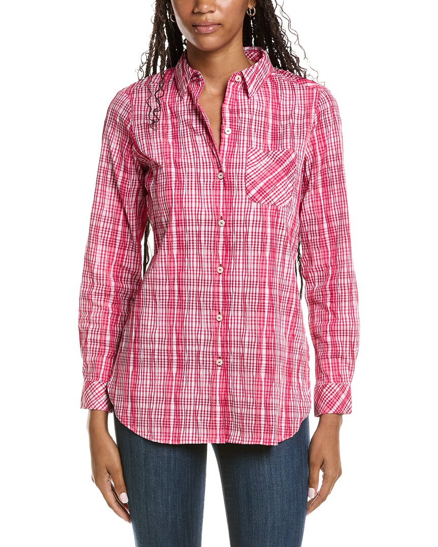 Foxcroft Germaine Pure Plaid Shirt In Pink