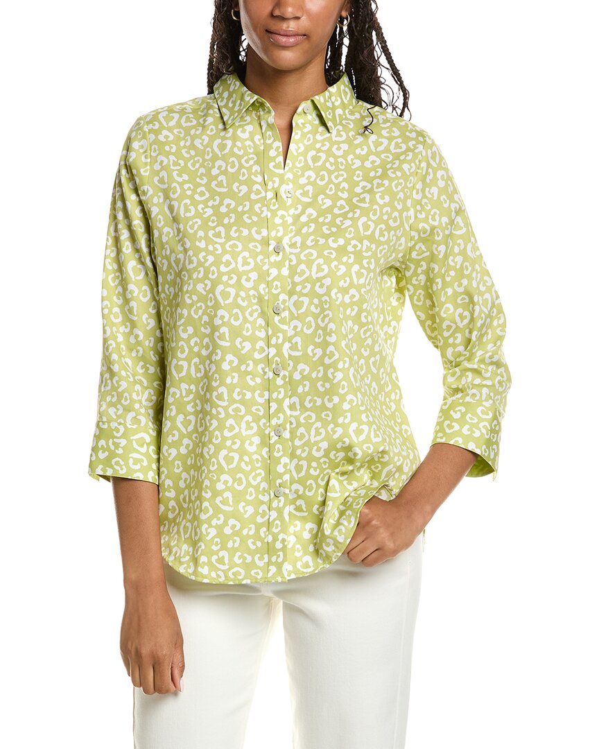Foxcroft Margie 3/4-sleeve Cheetah Shirt