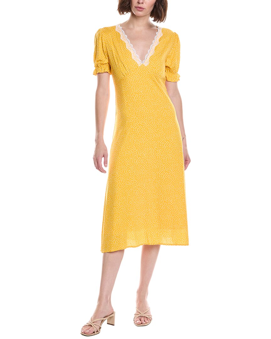 Colette Rose Midi Dress In Yellow