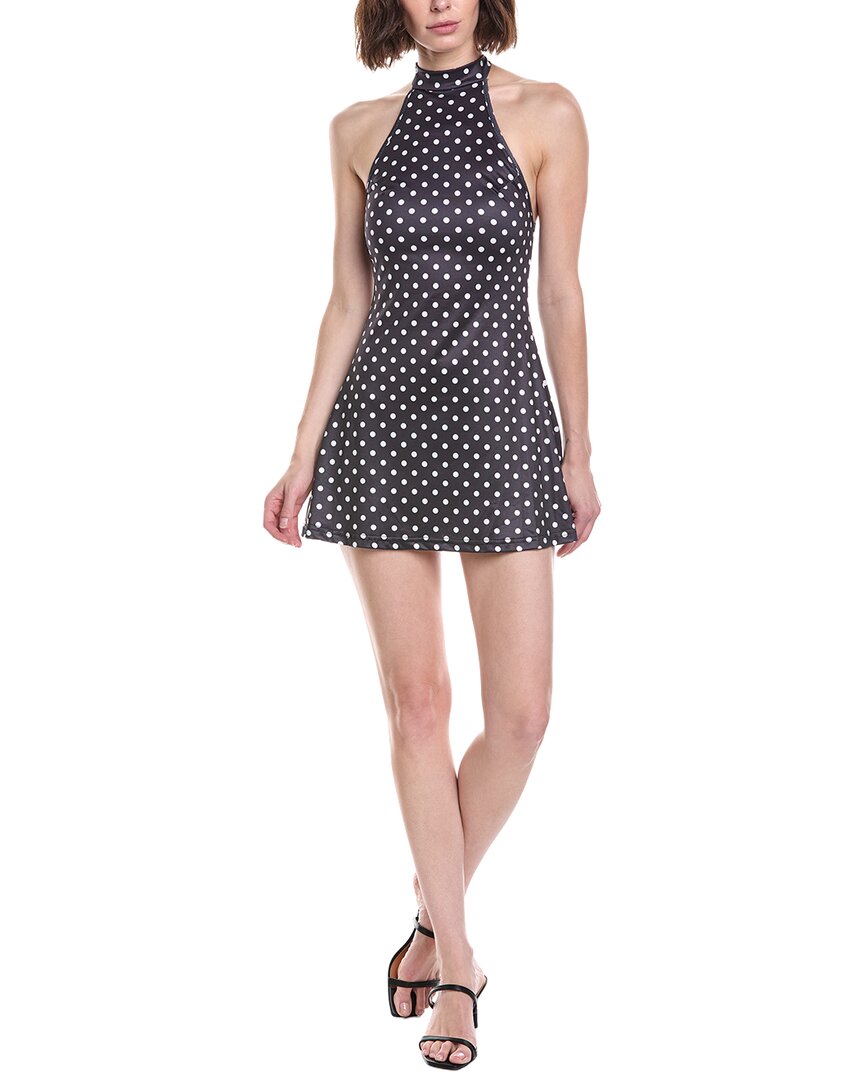 Colette Rose Dot Mini Dress In Black