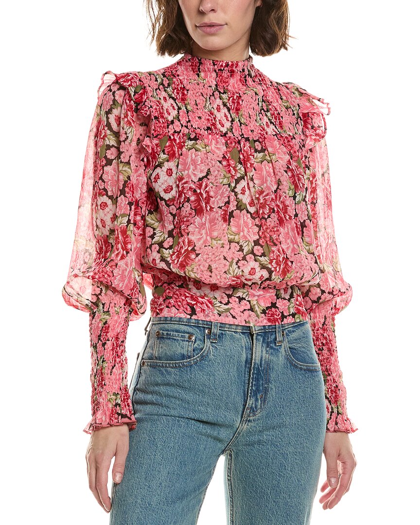 Bardot Remi Floral Blouse In Pink