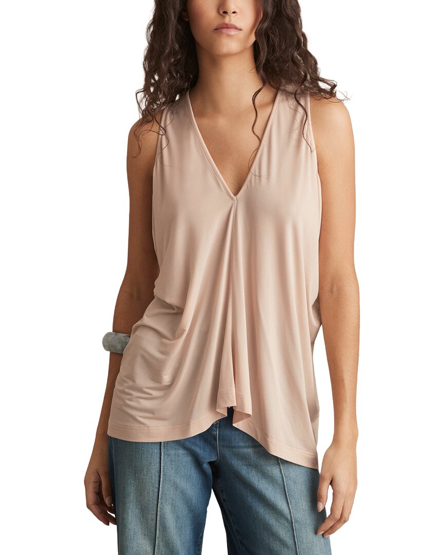 Reiss Freya Drape V-neck Top