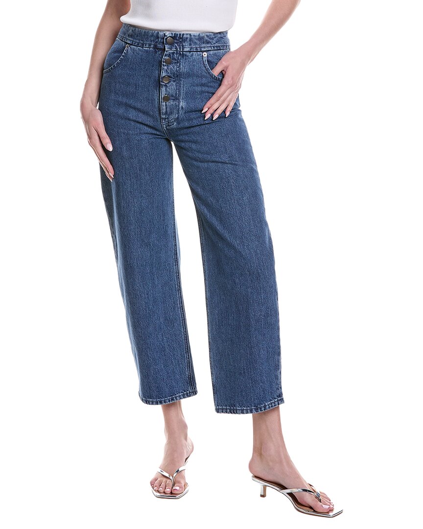 Fforme Elodie Curved Leg Jean In Blue