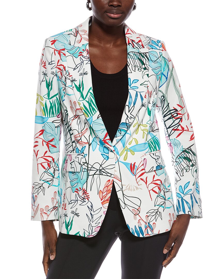 Marc Cain Printed Blazer In White