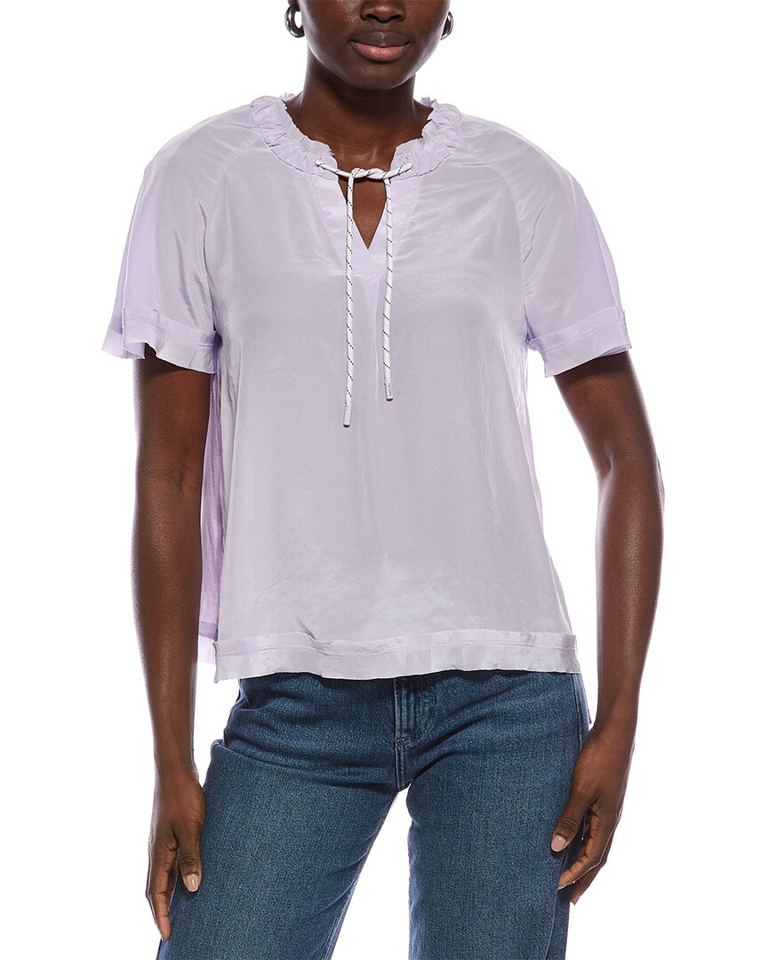 Marc Cain Solid Blouse In Purple