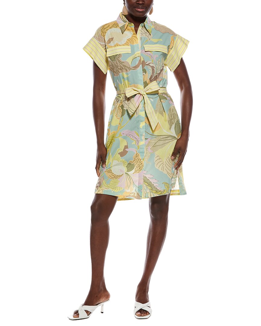 Marc Cain Printed Midi Dress In Green