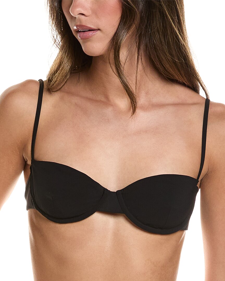 Anemos Balconette Underwire Bikini Top In Carbon