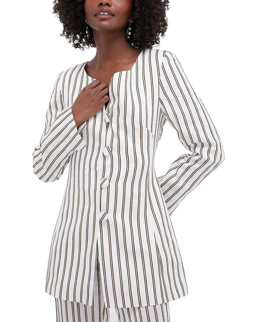 D'estree Destree Claude Linen Stripes Blouse