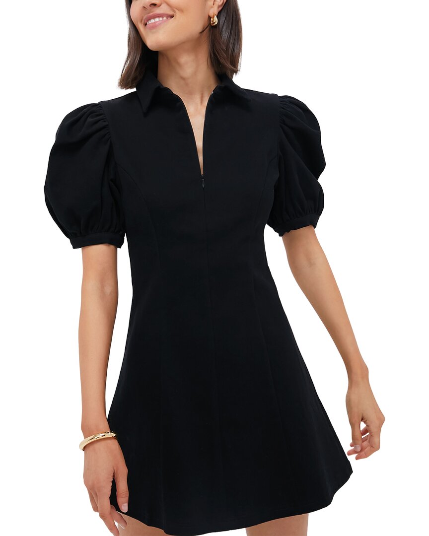 Hyacinth House Front Zip Mini Dress In Black