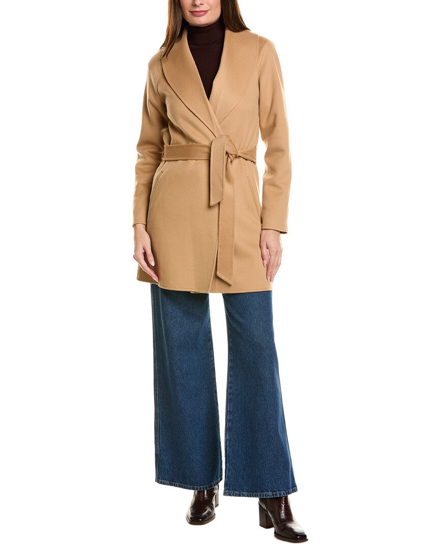 Sofia Cashmere Sofiacashmere Doubleface Unlined Wool & Cashmere-blend Coat In Brown