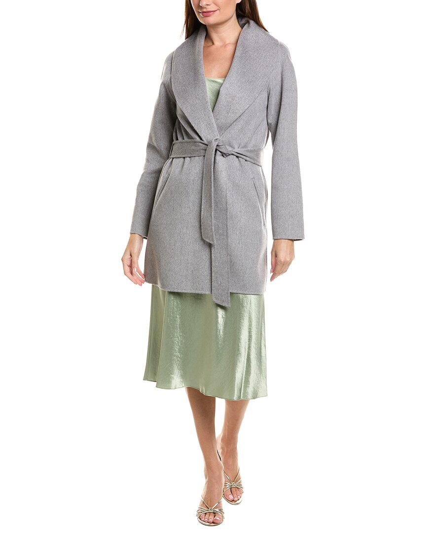 Sofia Cashmere Sofiacashmere Doubleface Unlined Wool & Cashmere-blend Coat In Grey