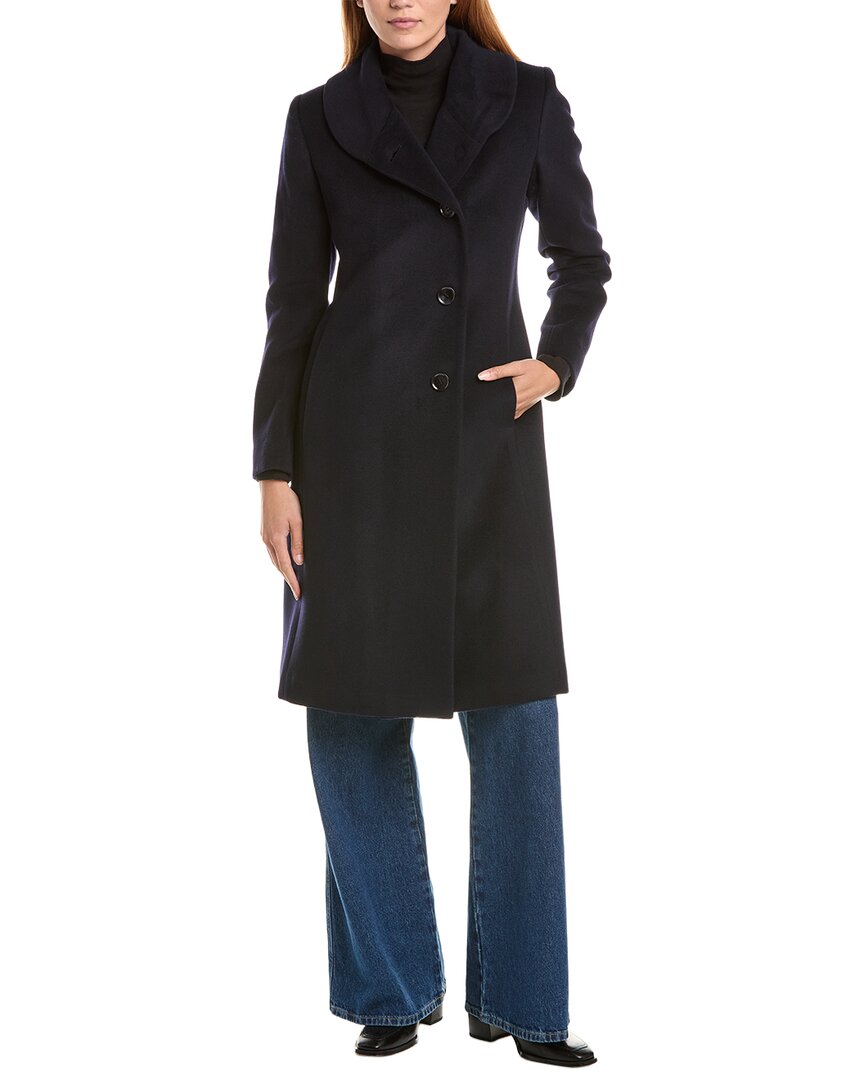 Sofia Cashmere Sofiacashmere Round Collar Wool & Cashmere-blend Coat