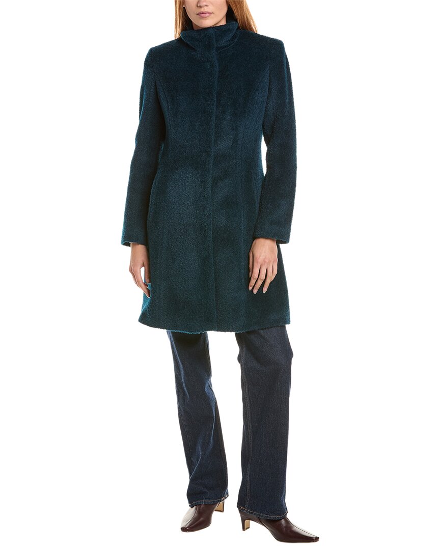 Sofia Cashmere Sofiacashmere Stand Collar Wool & Alpaca-blend Coat