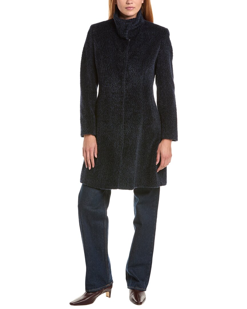 Sofia Cashmere Sofiacashmere Stand Collar Wool & Alpaca-blend Coat
