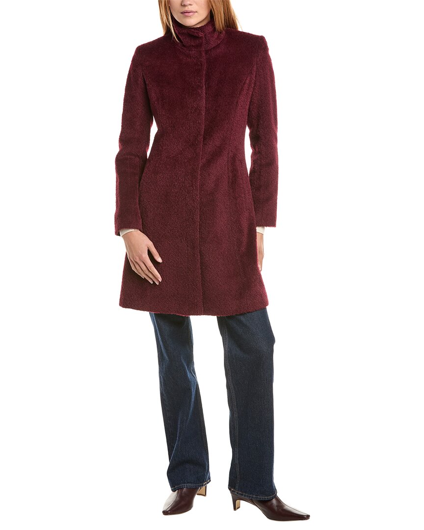 Sofia Cashmere Sofiacashmere Stand Collar Wool & Alpaca-blend Coat
