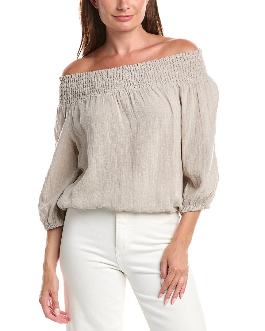 Xcvi Jolia Gauze Top In Brown