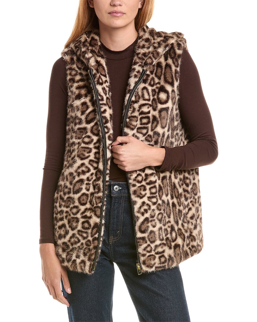 Via Spiga Leopard Vest In Brown