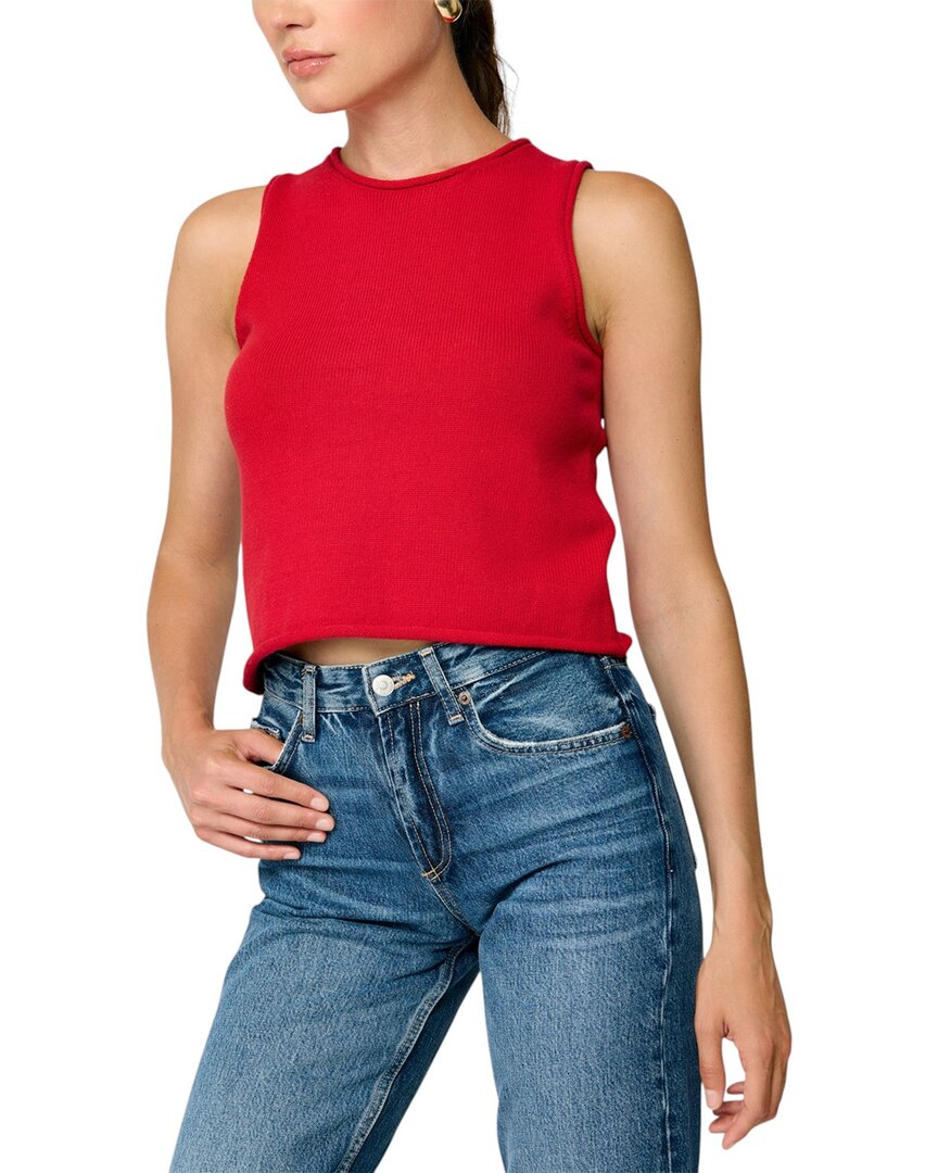 Line & Dot Sebastiane Sweater Top In Red