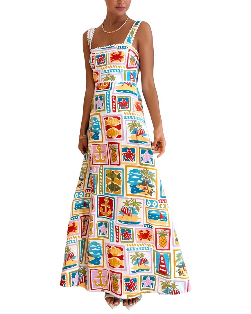 Amina Glam Midi Dress In Multi
