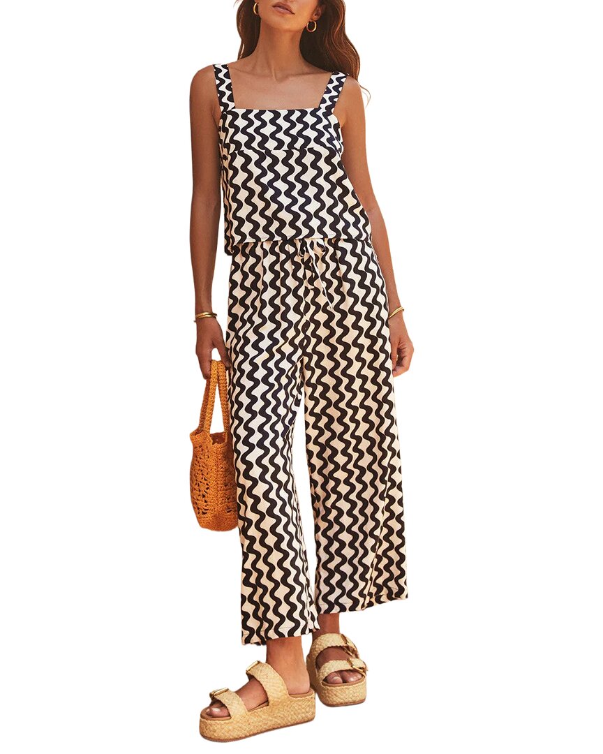 Amina Glam 2pc Top & Pant Set In Brown