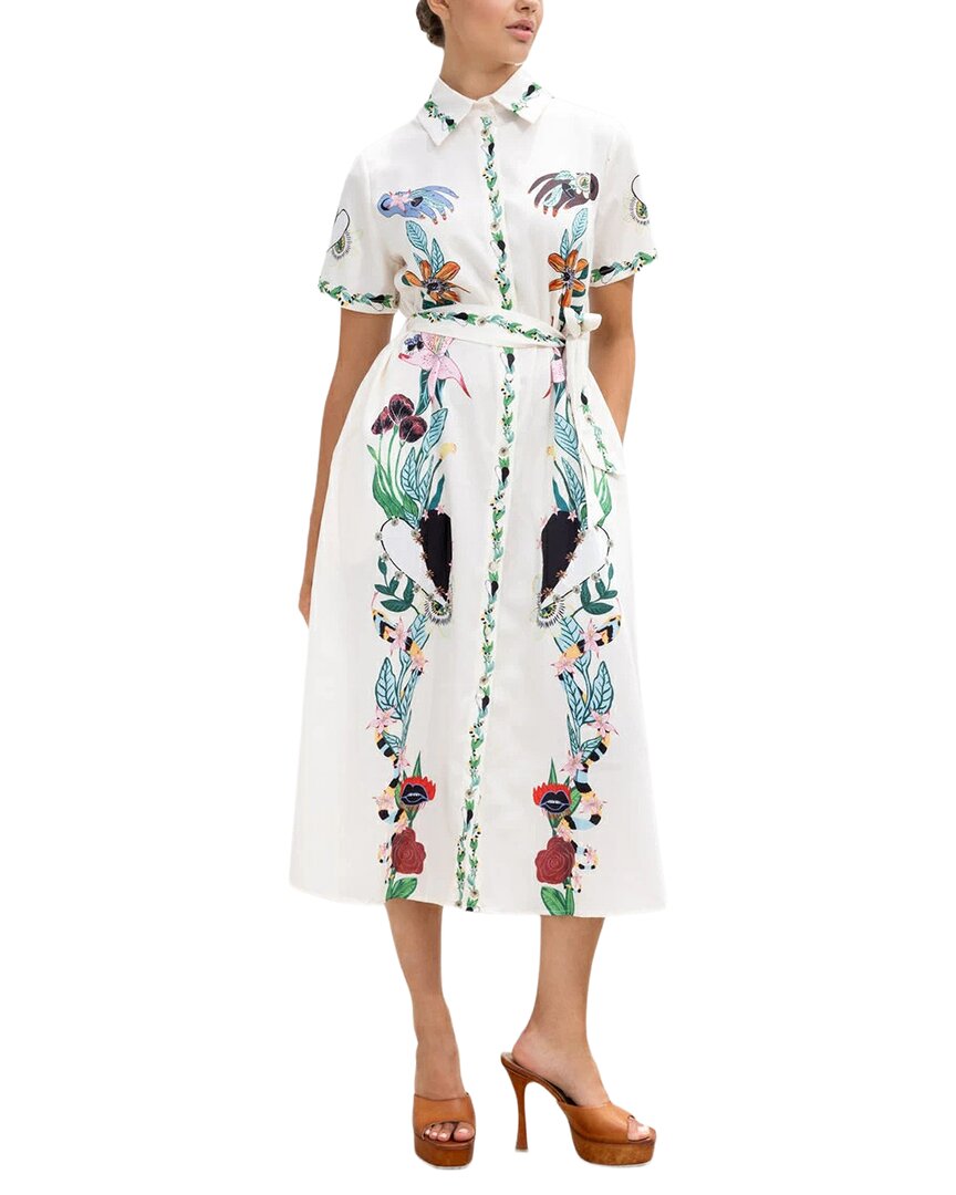 Amina Glam Midi Dress In White