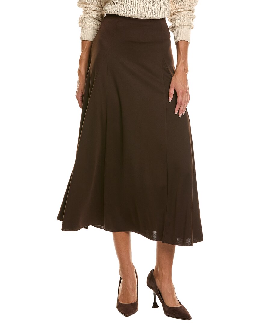 T Tahari Pull On A-line Skirt In Brown