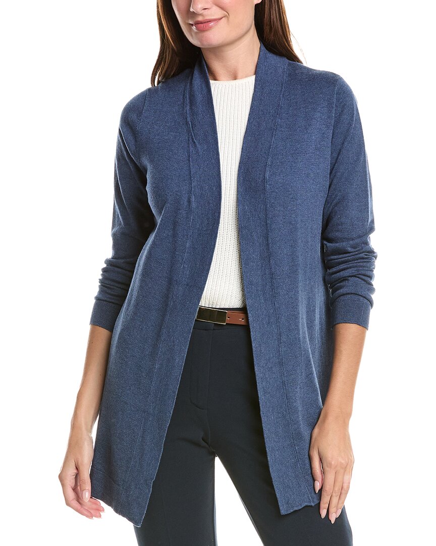 T Tahari Open Front Cardigan In Grey
