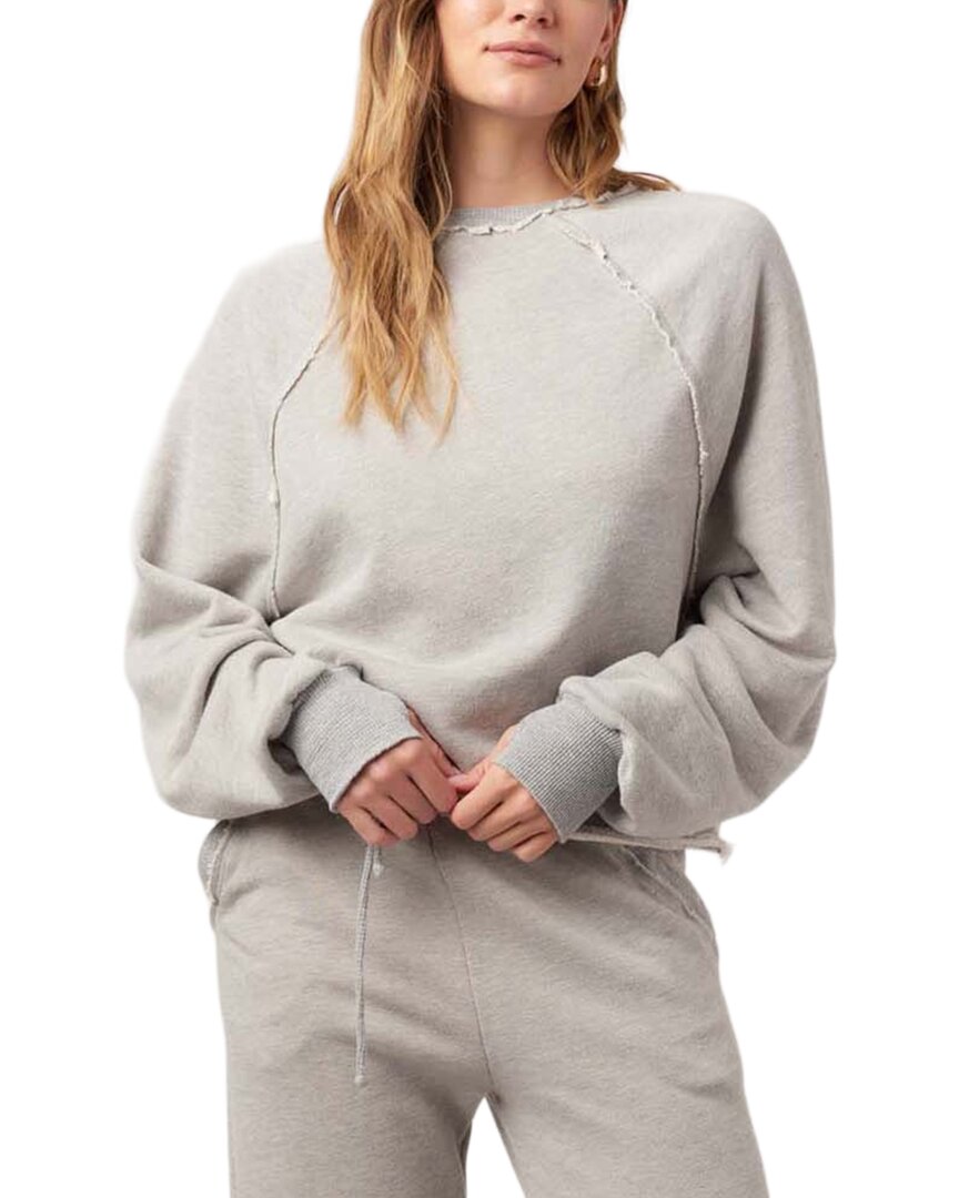 Project Social T Paris Heathered Raglan Sweatshirt In Gray