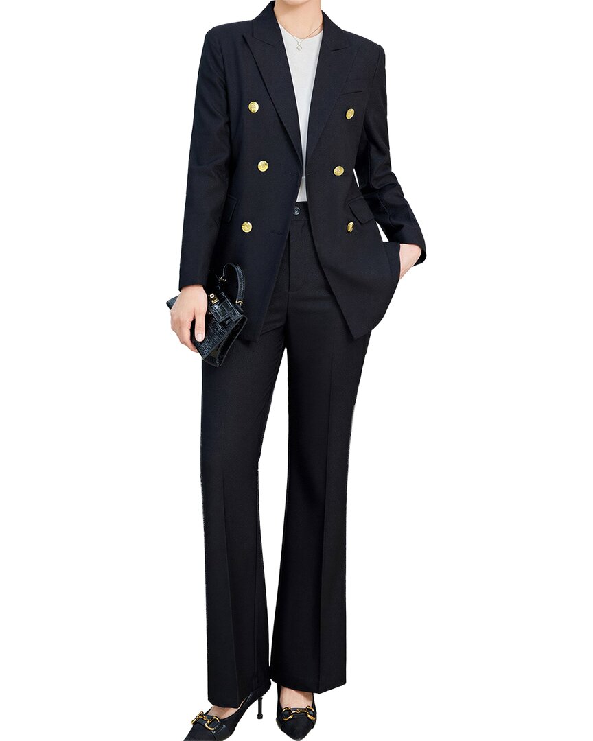 Adelin May 2pc Jacket & Pant Set In Black