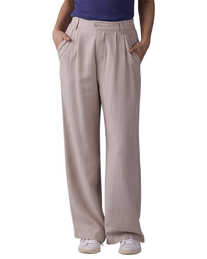 The Normal Brand Leukos Linen-blend Trouser In Grey