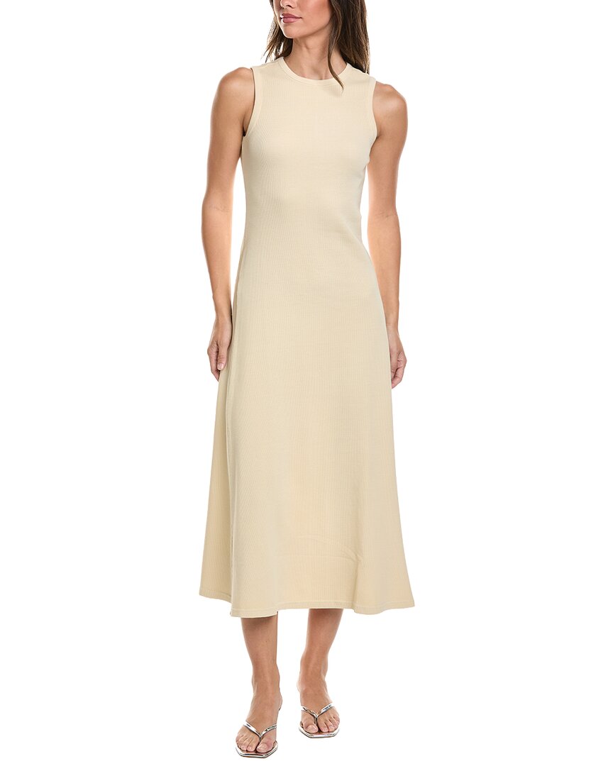 The Normal Brand Vintage Thermal Midi Dress In White