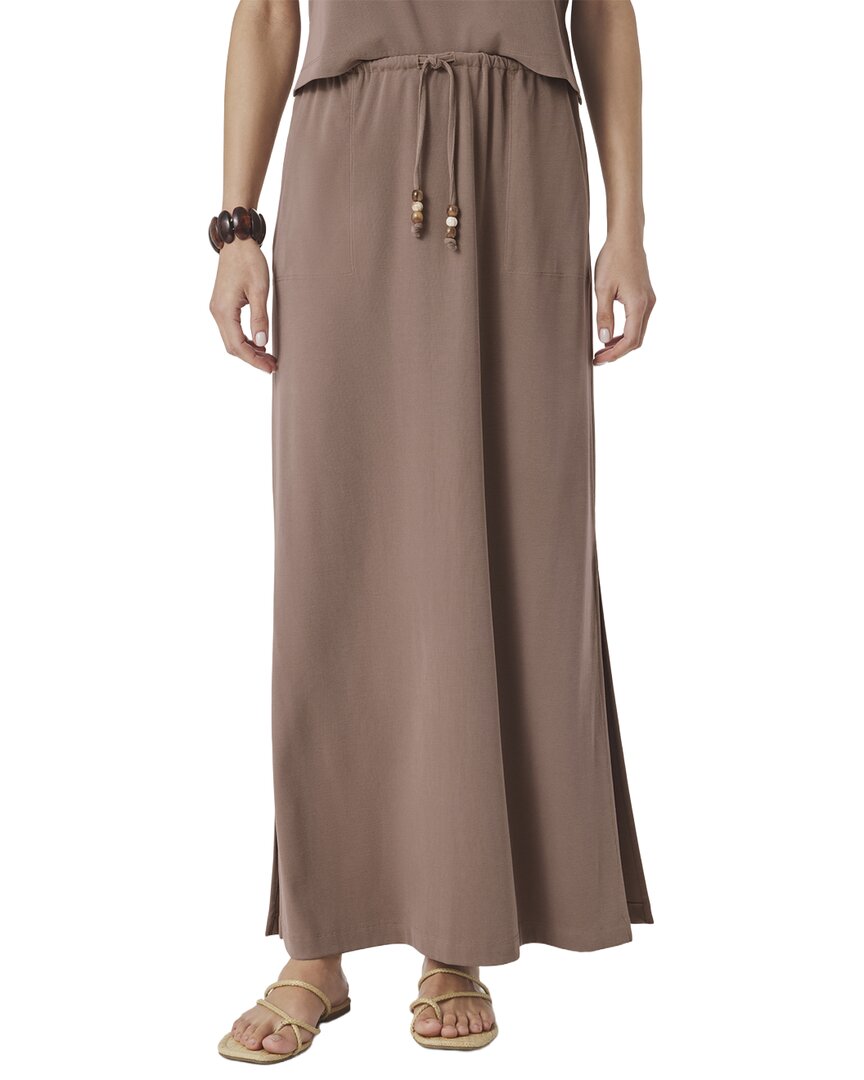 Splendid Sasha Linen Maxi Skirt In Brown