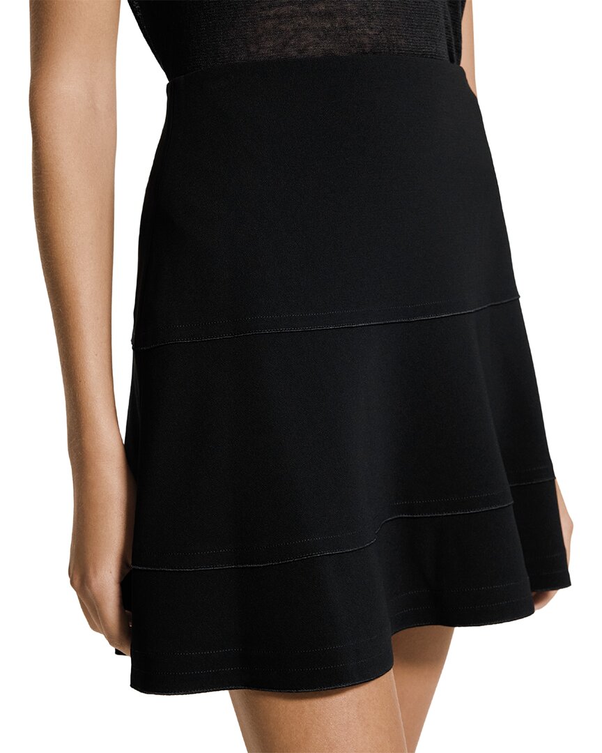 Theory Admiral Crepe Skirt In 001-black