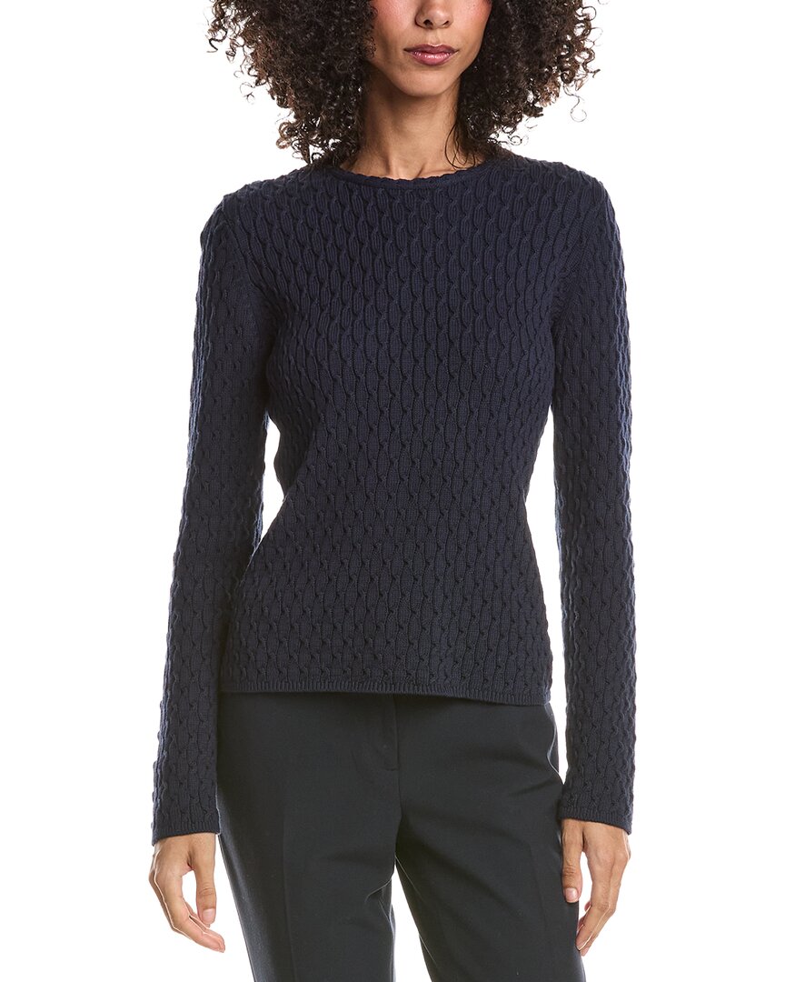 Theory Textured Pullover Sweater In Blue
