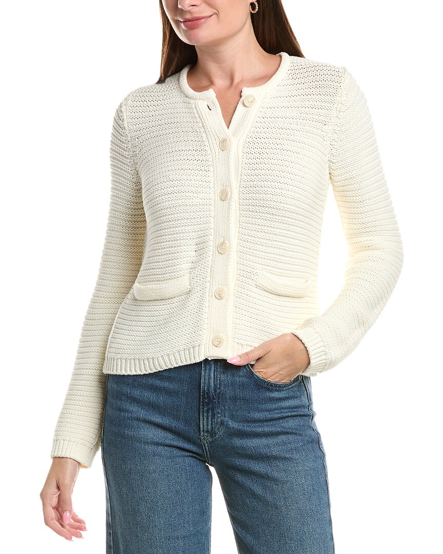 Michael Stars Kaden Crewneck Cardigan In Neutral