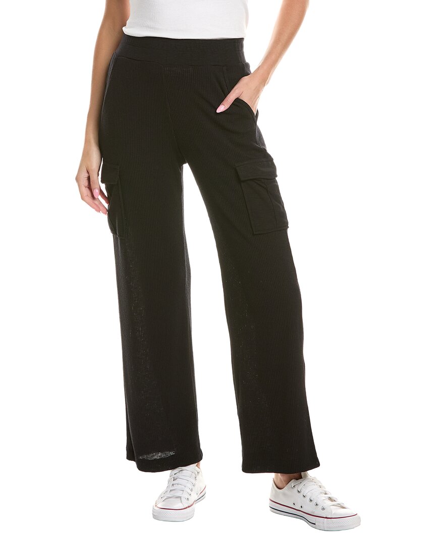 Michael Stars Avery Ribbed Cargo Pant In Black