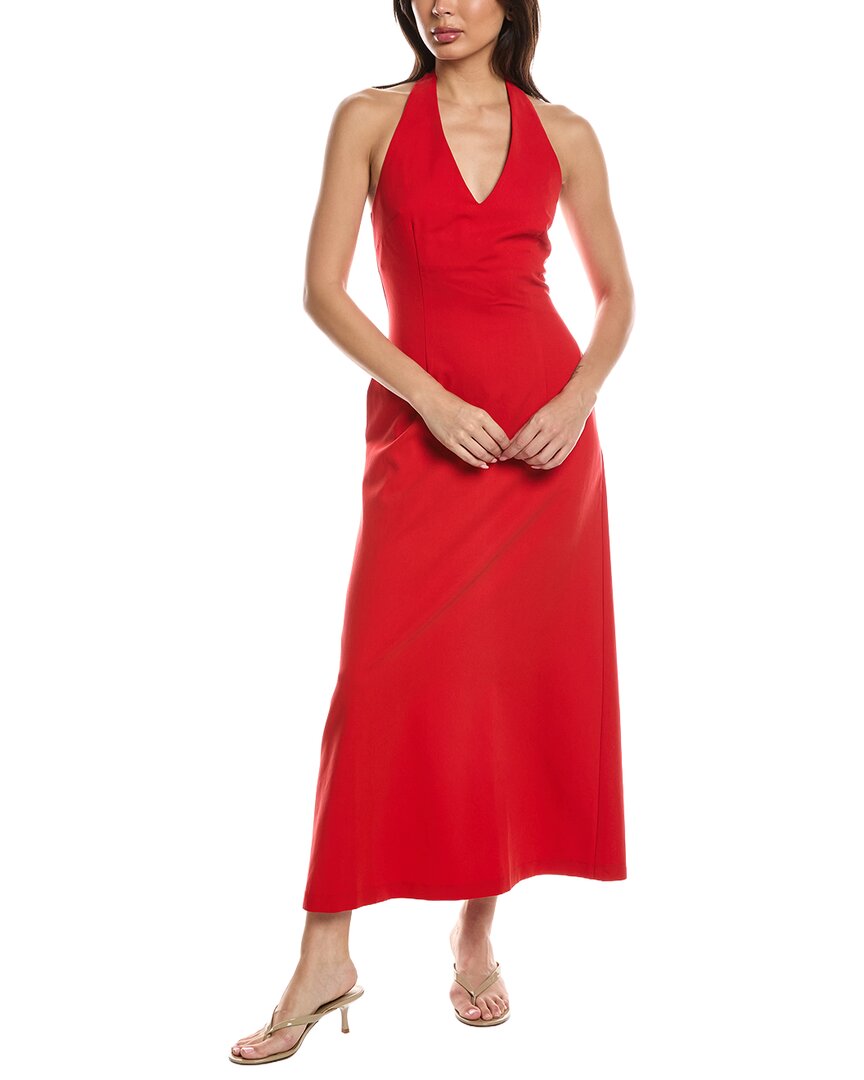 Lna Abria Halter Dress In Red