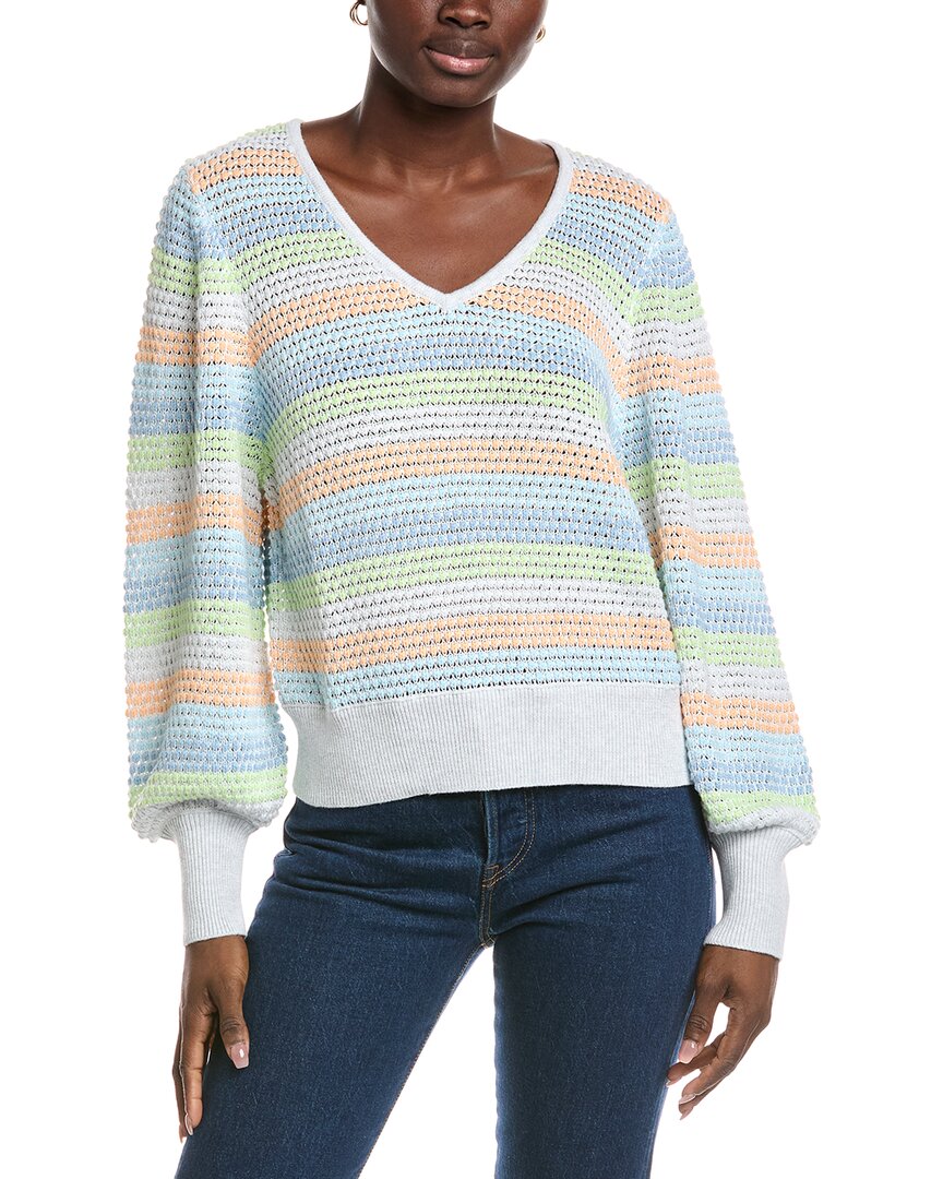 Forte Cashmere Textured Balloon Sleeve Sweater