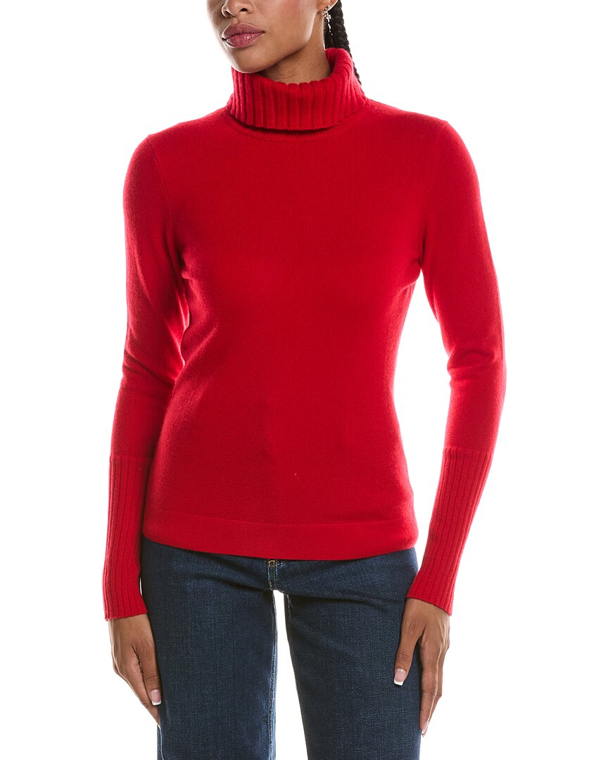 Forte Cashmere Chunky Trim Turtleneck 100% Cashmere Sweater