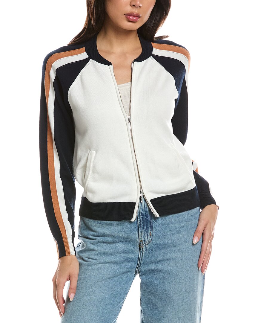 Wispr Valerie Stripe Bomber Jacket In Multi