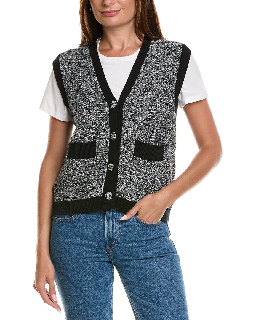 Wispr Mary Moss Stitch Vest In Multi